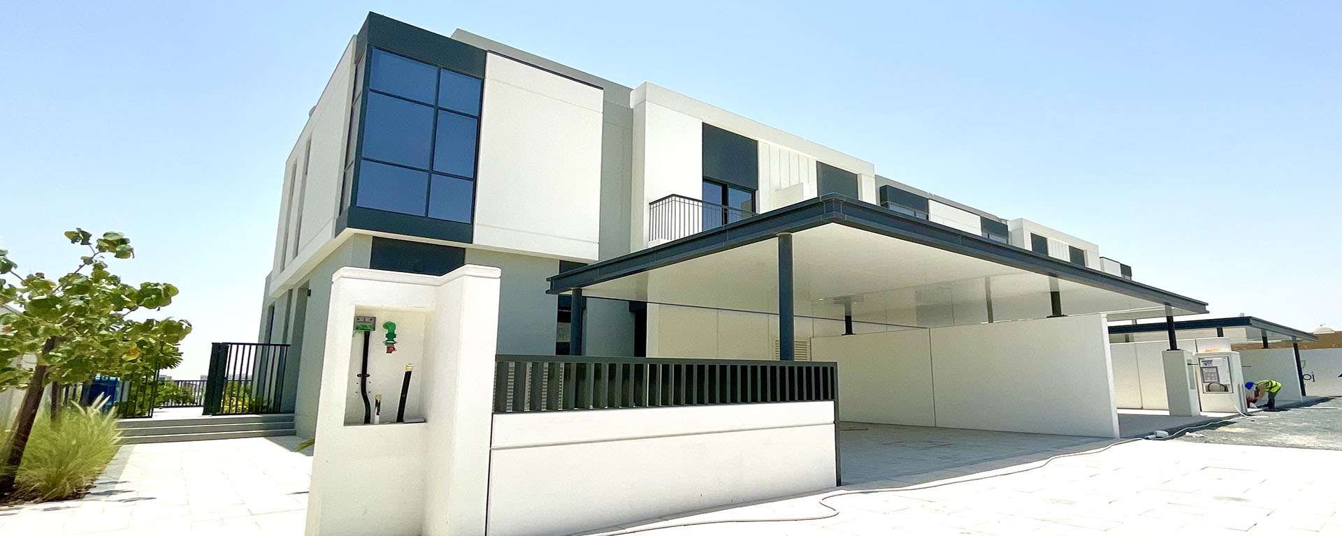 Alfurjan Precast wall panels forming elegant facade of luxury villa with modern architectural design elements