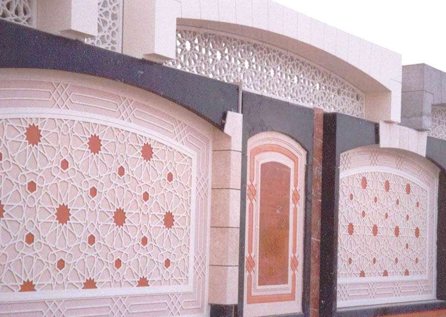 Ornamental precast boundary walls with decorative panels for durable and elegant property fencing